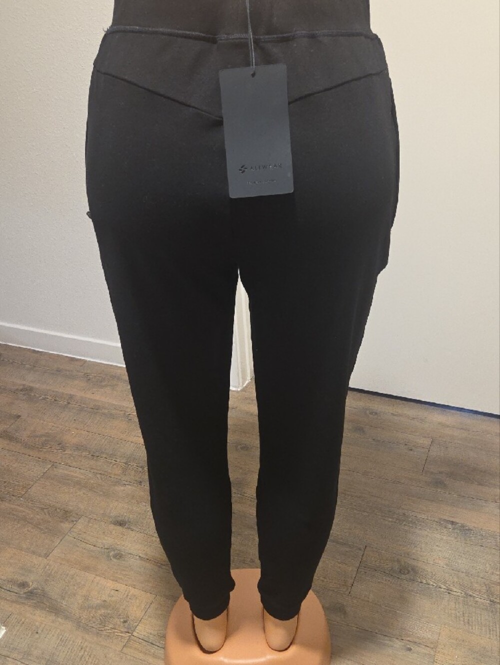 NWT Allwear Organic Womens Classic Black JOGGERS SZ 4